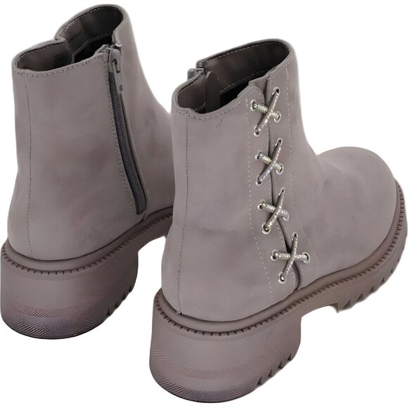 Steve Madden Kids Karra Chelsea Boot Gray Size 2 Big Kid - Picture 3 of 6